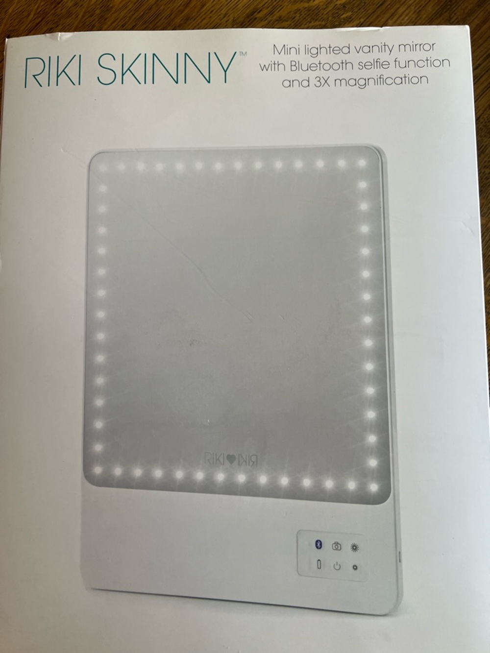 Riki Skinny LED Lighted Vanity Mirror with Magnifier - Picture 14 of 14